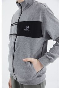 Resim Tommylife Tommy Life Gri Melanj Dik Yaka Erkek Çocuk Sweatshirt - 11183 Gri Melanj 