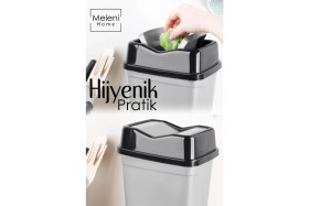 Resim 5 Litre Çift Kapaklı Kelebek Çöp Kovası, Mutfak ve Banyo Için Şık ve Pratik 