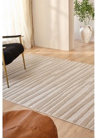 Resim Kaşmir Halı Iskandinav Frode Beige 100X300 CM Salon Mutfak Halısı Yolluk Kilim 