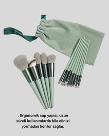 Resim Cosmotex 13 Parça Makyaj Fırça Seti Ergonomik, Dökülme Yapmayan, Taşınabilir 