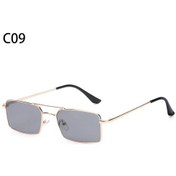 Resim Klassnum Steampunk Retro Dikdörtgen Güneş Gözlüğü Kadın Erkek Uv400 Metal Çerçevepembe51gri Gri 