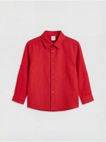 Resim LC Waikiki M&B Collection Kırmızı Basic Erkek Çocuk Gömlek 