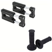 Resim Dashanshop Siyah Crf Xr 50 70 110 Pit Bisikleti Gidon Yükseltici Tutma Kelepçesi Ve Kavrama 