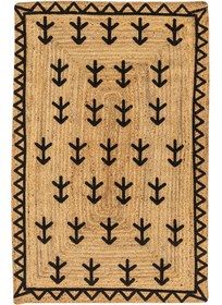 Resim Cool Halı Bolero X-11 Siyah El Dokuma Doğal Hasır Jüt Halı SSF - 120x180 