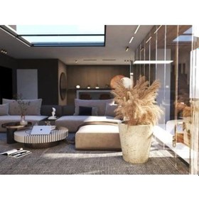 Resim Nuano Consept Sina Serisi Yuvarlak Saksı Koyu Gri 50x60 