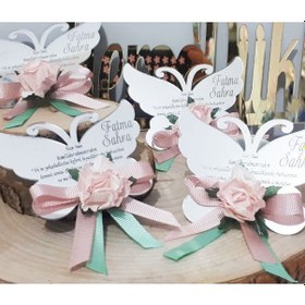 Resim Büyük Boy Pleksi İsimli Kelebek Bebek Şekeri(30 Adet) 