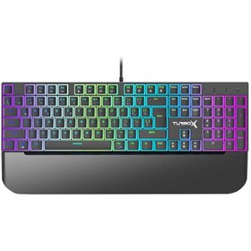 Resim TURBOX Tr-mk10pd Usb Kablolu (SİYAH) Rgb Makro Gaming Mekanik Klavye Pudding Tuş Bilek Destekl 