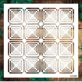 Resim Geometrik Desenler Stencil Şablon 30X30 Ge-081 