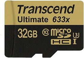 Resim Transcend Ultimate microSDHC UHS-I U3 32 GB Hafıza Kartı MLC SD Adaptörlü (95 Mbps Okuma, 85 Mbp Yazma) 
