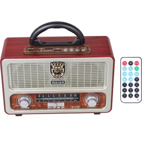 Resim Meirer M 111 Bt Usb Sd Nostaljik Görünümlü Bluetoothlu Fm Am Sw Radyo 