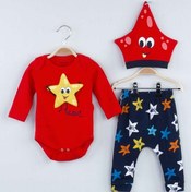 Resim Erkek Yıldız Oyuncaklı 3p Badili Takım Kırmızı 