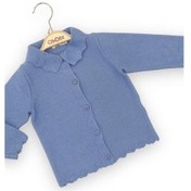 Resim Kız Bebek Bebe Yaka Düğmeli Hırka-11771-mavi Mavi 