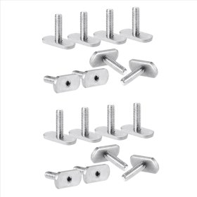 Resim Bueattuh 16 Pcs Kayak Ray/trach M6 Vidalar ve Fındık T Yuva Cıvatası Yedek Paslanmaz Çelik Dişli Montaj Cıvatası Kayak Aksesuarları (Yurt Dışından) 
