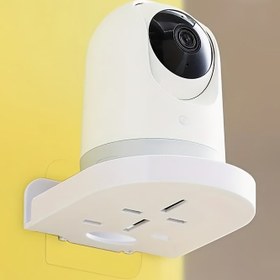Resim 1 Duvara Monte Kamera Braketi, Matkap Gerektirmeyen Yapışkanlı, Ev Depolama Rafı, Sabit İzleme Rafı Tepsisi 