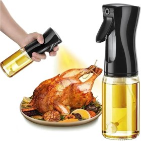 Resim Storemax Sprey Yağdanlık Cam Şişe Yağ Püskürtücü 200 ml - Airfryer, Kızartma, Izgara ve Salata Için Büyük Boy Yağlık (Siyah) 