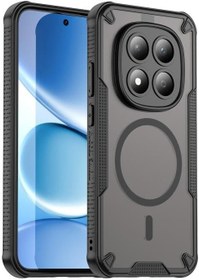 Resim Rongep Xiaomi Redmi Note 15 Pro 5G için Kılıf Fusion-Rugged Manyetik [MagSafe ile Uyumlu] Kamera Yükseltili Arkası Yarı Mat Tasarımlı Güçlü Manyetikli Redmi Note 15 Pro 5G Kılıf (Siyah) 
