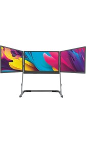 Resim Trimonitör 15.6″ Taşınabilir Üçlü Monitör (Stantlı) 