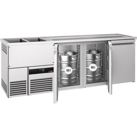 Resim Bira Tezgahı PREMIUM - 2500x700mm - 3 Kapılı 