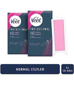 Resim Storemax Veet Professional Bikini & Koltukaltı Sir Ağda Bandı, 32'li (16 x 2) 