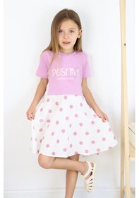 Resim Miababy Puantiyeli Elbise Lila 
