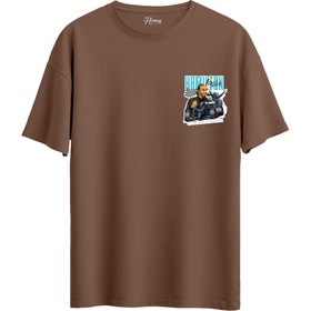 Resim L.Hamilton - Oversize T-Shirt - XL / Kahverengi 