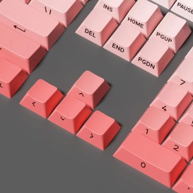 Resim Leaven Mekanik Klavye Keycap Seti Kablosuz (RF Alıcılı) Oyun Amaçlı 136 Tuşlu Pudra-Beyaz 