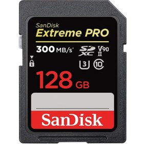 Resim Sandisk Extreme Pro 128GB 300/260MB/s SDXC UHS-II U3 V90 8K/4K Hafıza Kartı SDSDXDK-128G-GN4IN 