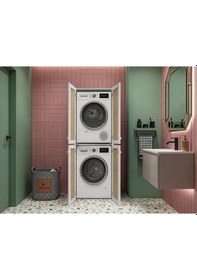 Resim Kenzlife Çamaşır-kurutma-bulaşık Makinesi Dolabı Jelena Mat Beyaz 180 70 60 Jut Kare Mdf Gövde 