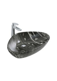 Resim Paluci Doğa Ale x ander Black Mermer Desen Lavabo 