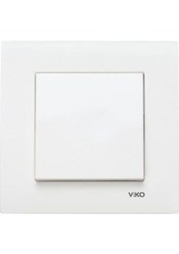 Resim Viko Karre Anahtar Elektrik Anahtarı Çerçeveli Beyaz 