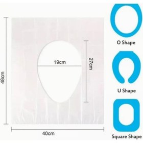 Resim E&D Collection Kyrotech Tek Kullanımlık Su Geçirmez Klozet Kapağı Tuvalet Örtüsü, 10 Lu, Seyahat, Hi 
