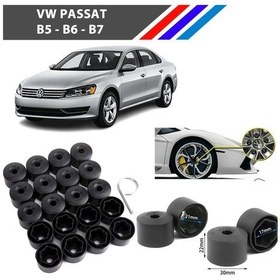 Resim Otozet - Vw Passat Bijon Civata Kapağı Siyah Renk 20 Adetli Set 17mm 1k06011739b9 