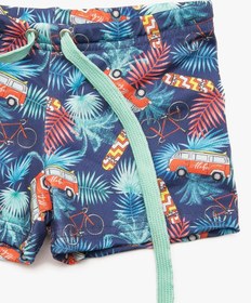 Resim Erkek Çocuk Mayo Beli Bağlamalı Floral Baskılı 