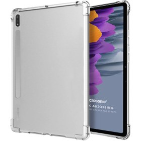 Resim Samsung Galaxy Tab S7 T870 Shock Absorbing Şeffaf Kılıf 