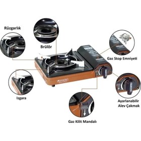Resim Özbience Pratik ve Hafif Taşınabilir Portatif Kamp Ocağı, Doğa Severler Için Ideal 