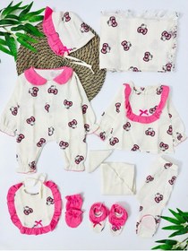 Resim Bahrain Bears Organik Müslin 10 Parça Yenidoğan Set - Ekru Ekru 