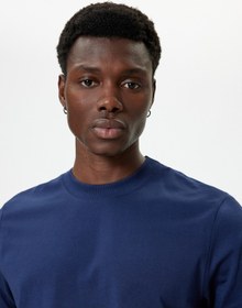 Resim Koton Basic Tişört Kısa Kollu Bisiklet Yaka Pamuklu Lacivert 5wam10078hk Lacivert 