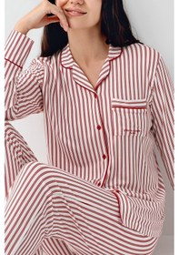 Resim Pierre Cardin Kadın Kırmızı Gömlek Pijama Kırmızı 