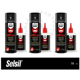 Resim Selsil Ninja Süper Hızlı Yapıştırıcı 400 Ml 3 Adet 290 ML 