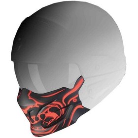 Resim Scorpion Combat Evo Samurai Maske Mat Siyah Kırmızı 