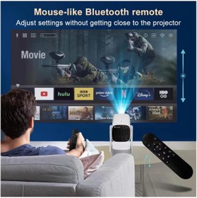 Resim Qifit 4K Kablosuz Projektör Ultra Hd 4 Saat Şarj Kapasitesi 300 ANSI Wifi 6 Bluetooth 5.2Uzaktan Kumandalı 