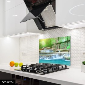 Resim Olinpa Cam Ocak Arkası Koruyucu | Mavi Nehir 