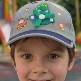 Resim AYDINER TEKSTİL 3D Dönebilir Pervaneli Dinozor Figürlü Ayarlanabilir Cırtlı Erkek Çocuk Şapka (4-10 YAŞ) 