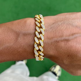 Resim RICH GOLD DIAMOND CUBAN BRACELET 12mm 