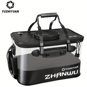 Resim Yu Zhi Yuan'dan Şeffaf EVA Malzemeden Yapılmış, Katlanabilir, Balık ve Su Tutmak İçin Tasarlanmış, Geniş Kapasiteli, Kamp, Balıkçılık ve Keşif İçin Uygun, Dayanıklı Saklama Öğesi, Pompa Dahil Değildir. 