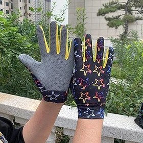 Resim Wekijau Çocuk İpek Eldiven | Nefes Alabilir Buz İpeği UV Korumalı Eldivenler - Sürüş Binicilik Balık Tutma Açık Hava Etkinlikleri için Güneş Koruyucu Eldivenler 