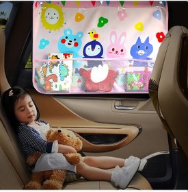 Resim Dinosaurs Araba Güneşlik Araba Kapak Karikatür Arka Yan Cam Perde Film Araba Güneşlik Vizör Isı Uv Koruma Bebek Çocuk Çocuklar İçin 4 