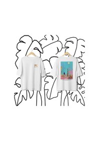 Resim Samsara Serisi No:8 T-shirt - Beyaz 
