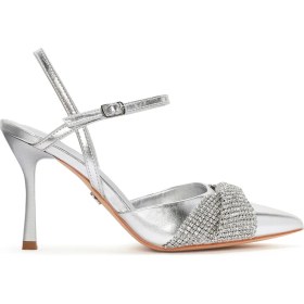 Resim Derimod Mod Kadın Gümüş Arkası Açık Yüksek Topuklu Taşlı Stiletto 24Sfe495314 