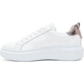 Resim Derimod Kadın Beyaz Bağcıklı Deri Sneaker 25SFD370118 